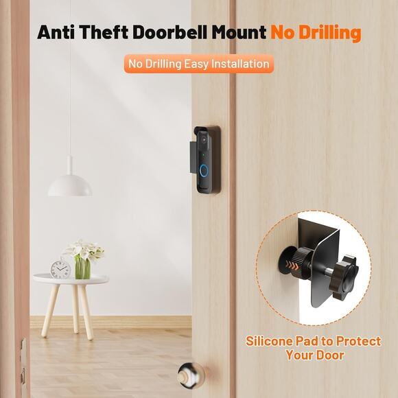 Blink Doorbell Mount, Anti-Theft Doorbell Mount for Blink Video Doorbell 1st Gen - Picture 5 of 8